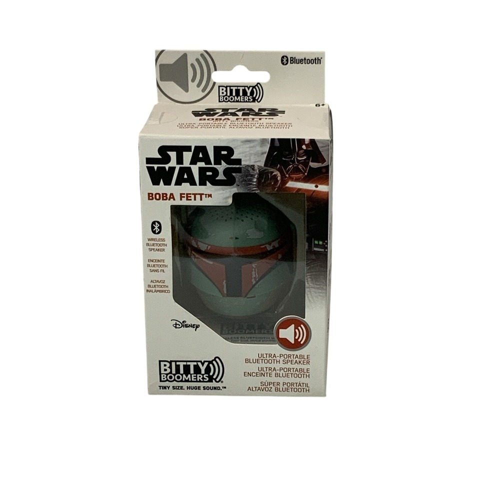 Bitty Boomers Star Wars Boba Fett Bluetooth Speaker‎ Green 2 Inch